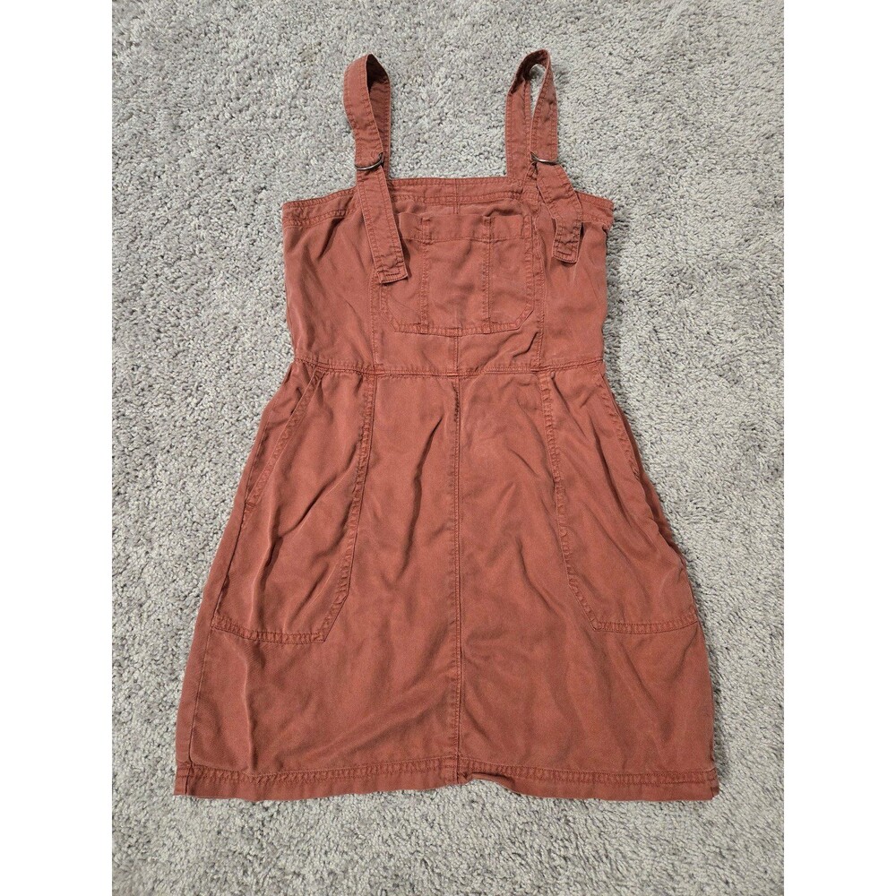 Abercrombie Fitch overall style Mini Dress Rust color size XS lyocell